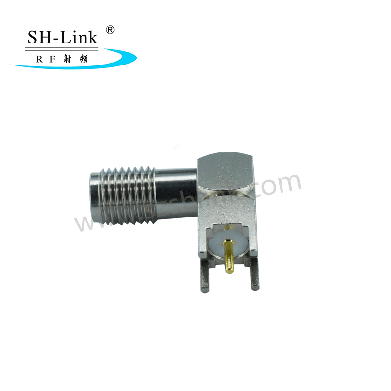 RF coaxial SMA female connector for PCB mount,four pins with plating